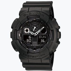 Casio G-Shock Analog-Digital Watch, A100 Series Black